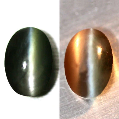 Maravilloso ojo de gato alejandrita cambio de color 100 % natural 0,73 quilates Foto 1 de 2