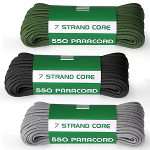 550BL Paracord Fallschirmschnur in Spule Schlüsselband 100 Fuß 4 mm 7 Stränge Kern Outdoor - Bild 1 von 16