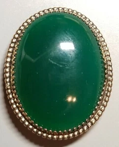 Whiting & Davis green vintage brooch/pendant - Picture 1 of 8
