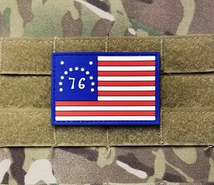 '76 Bennington Unabhängigkeitskrieg US amerikanische Flagge PVC Militär Aufnäher - Bild 1 von 3
