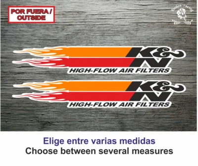 Sticker Vinilo Decal Vinyl Aufkleber Adesivi Autocollant K&N Filters Bike TBL