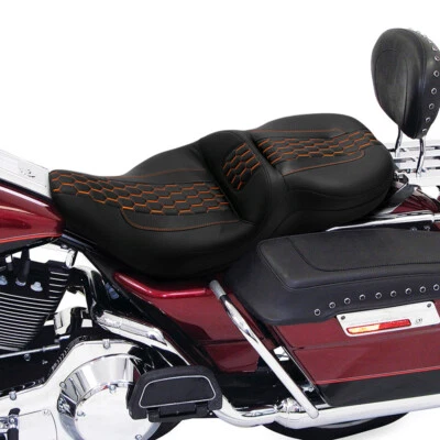 Assento de motorista e passageiro adequado para Harley Electra Glide Classic 1997-2007 - Imagem 1 de 4