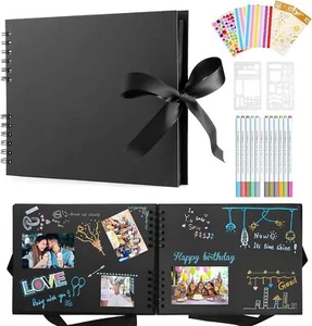 DazSpirit Album Photo Scrapbooking Diy Avec 12 Stylos MéTalliques 80 Pages Li... - Photo 1/7