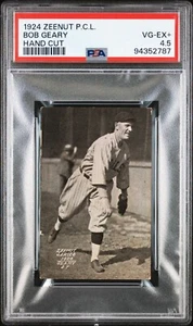 Super Rare 1924 ZEENUT P.C.L. Bob Geary PSA 4.5 VG-EX+ Scarce Pop 1. None Higher - Picture 1 of 2