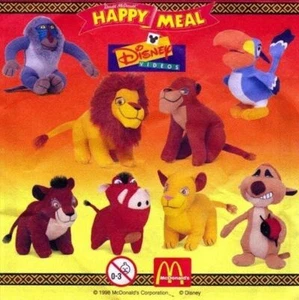 THE LION KING 1998 Disney MC DONALDS PLUSH Collectible Rare TOYS - CHOOSE! - Picture 1 of 33