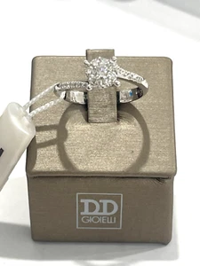 Anello Solitario Rosetta Davite & Delucchi oro 750 % 18 kt con Diamanti ct 0,36 - Foto 1 di 9