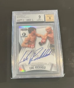 2012 Mejor tarjeta de novato automática UFC LUKE ROCKHOLD RADIOCONTROL BGS 9 - Imagen 1 de 1