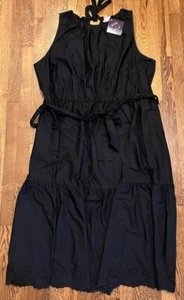 Ava & Viv Women's Plus Size 3X Midi A-Line Dress Black - Picture 1 of 10