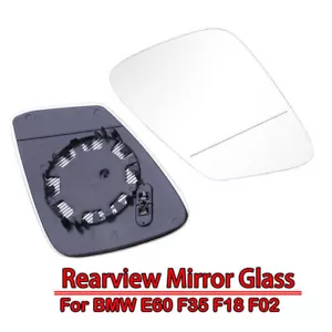 Driver+Passenger Side Mirror Glass For BMW E60 E61 F07 F10 F18 F11 F06 F13 F12 - Bild 1 von 4