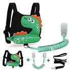 3 in 1 Toddler Harness Leash + Baby Anti Lost Wrist Link,  Cute Dinosaur Child 