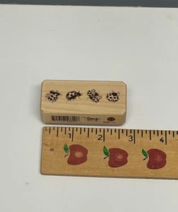 Inkadinkado Ladybugs Insects Border Rubber Stamp 8800 Wood #BQ89 - Picture 1 of 4