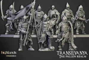 Skeletons Boyar Guard x10/x20 - Highlands Miniatures - Undead Fantasy 28mm 32mm - Picture 1 of 4