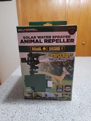 Pulverizador de agua con energía solar Bell Howell repelente de animales activado por movimiento NUEVO Foto 1 de 4