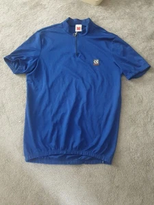 Maglia blu De Marchi manica corta ciclismo asciugatura rapida taglia adulti large  - Foto 1 di 6