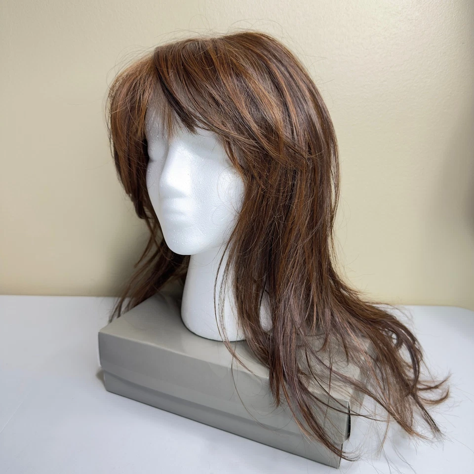 Raquel Welch 假发 Elite RL6/30 平均分层棕色赤褐色混合合成头发 — 第 1/4 张图片