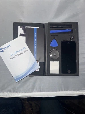 NUEVO Conjunto Digitalizador LCD Negro Se Adapta a iPhone 5c Con Herramientas Instrucciones Htechy Foto 1 de 3