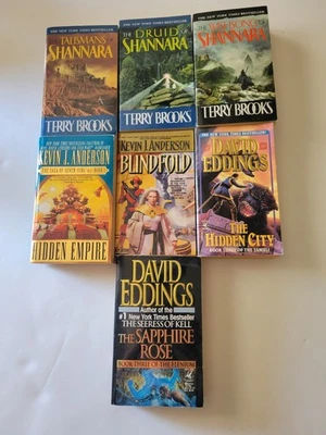 Eddings, Brooks, Anderson Fantasy Paperback Mixed Authors Books Lot of 7 80s 90s Foto 1 de 4