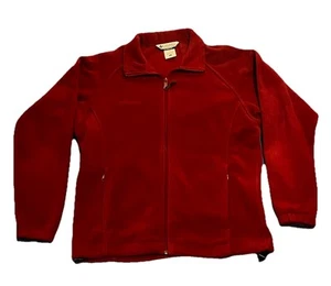 Columbia Steens Mountain Fleece Jacket Mens Large Maroon Red Sportswear Full Zip - Picture 1 of 6