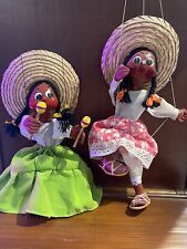 Lot of 2 of Mexican Hispanic Marionette String Puppets 