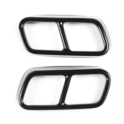 Tubo silenciador de escape preto tomada dupla para BMW 7 Series F01 F02 F04 2009-2014 - Imagem 1 de 4