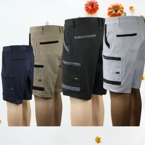 Men's Cotton Drill Workwear Cargo Shorts | Work Men's Shorts - Picture 1 of 13