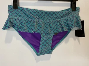 Hot Topic Disney The Little Mermaid Glitter Scale Skirted Swim Bottoms S - Picture 1 of 7