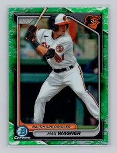 2024 Bowman #BCP-18 Max Wagner Lunar Glow Refractor Baltimore Orioles - Picture 1 of 2