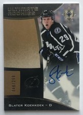 (HCW) 2015-16 Ultimate Collection Rookies  Slater Koekkoek Auto 49/299 RC 07751