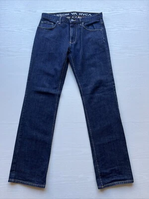 RVCA Regulars Jeans Mens 30x32 Dark Rinse Straight Leg Stretch - Image 1 of 4