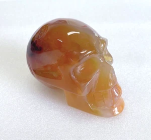 3.5'' Natural Red Agate SkullHand Carved,Crystal Healing - Picture 1 of 9