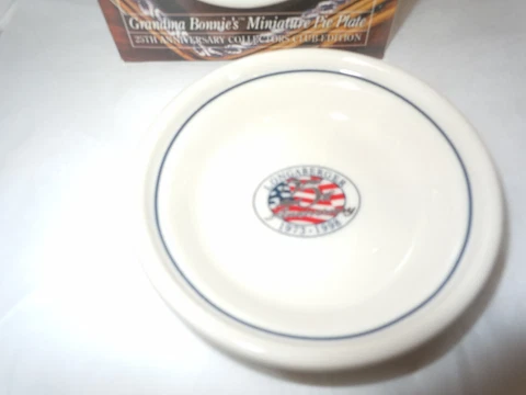 Longaberger Collector's Club Miniature Pie Plate 25th Anniversary Grandma Bonnie Cover