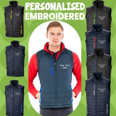 Individuell bestickter Text Result Core Kompass gepolsterte Softshell-Weste Bodywarmer - Bild 1 von 4