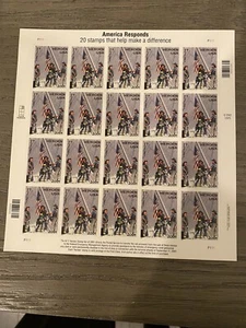 AMERICA RESPONDS STAMP SHEET USPS 2001 First Class (20 Stamps) - Imagen 1 de 1