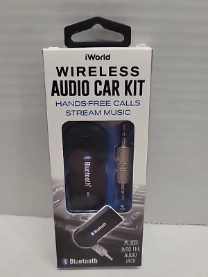IWorld Bluetooth Wireless 3.5mm Receiver Audio Stereo Music Adapter Car Kit - Image 1 of 4
