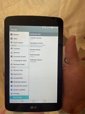 LG G Pad F 7.0'' 8GB Tablet -Black / White (LK430) (550+ Units) - Image 1 of 4