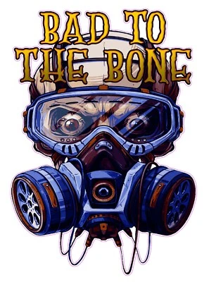 Bad to the bone Nitro Skull decal is 6" x 4.5" in size - Image 1 of 2