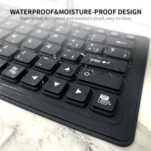 84 Keys Spanish USB Wired Silicone Keyboard Foldable Soft Silicone Waterproo Hot - Picture 1 of 12