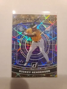 2023 Donruss Locked & Loaded Rickey Henderson #LL6 933/999 Oakland Athletics - Picture 1 of 2