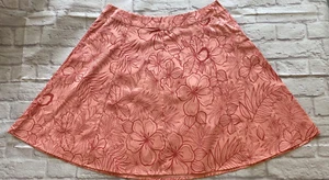 NWT St. Johns Bay Petite Apricot Blush Stretched Floral Skirt Size 14P   - Picture 1 of 8