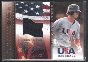 BRANDON WOOD 2007 USA BASEBALL BOUND FOR BEIJING #GU12 GAME JERSEY SP