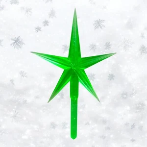 Vintage Ceramic Christmas Tree Star Topper Green Large 4” Aurora - Picture 1 of 3