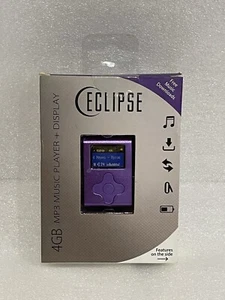 NEU Eclipse lila 4GB MP3-Player mit Clip hält 2K+ Songs wiederaufladbar + Shuffle - Bild 1 von 5