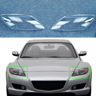 2x Cubierta de faros Lente Pantalla Carcasa Sello Pegamento para Mazda RX-8 Cupé 2004-2008 Foto 1 de 4