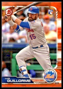 2019 Bowman Orange #39 Luis Guillorme Rookie Card New York Mets/25 - Picture 1 of 2