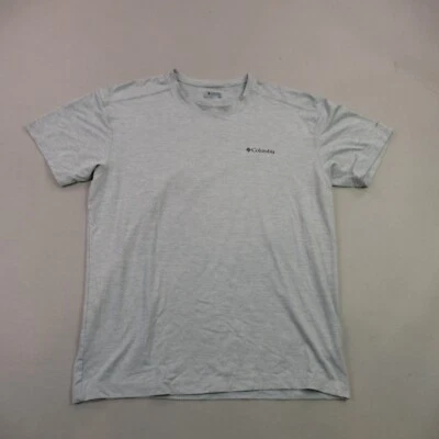 Camisa masculina Columbia manga curta média bolso trabalho gola redonda cinza Omniwick - Imagem 1 de 4