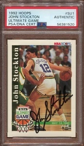 John Stockton 1992 Hoops Ultimate Game PSA DNA Certified Autograph Auto *0 - Picture 1 of 2