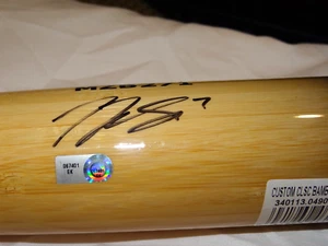 Holograma de novato Tommy La Stella autografiado firmado Mizuno Bat Braves 2014 - Imagen 1 de 10