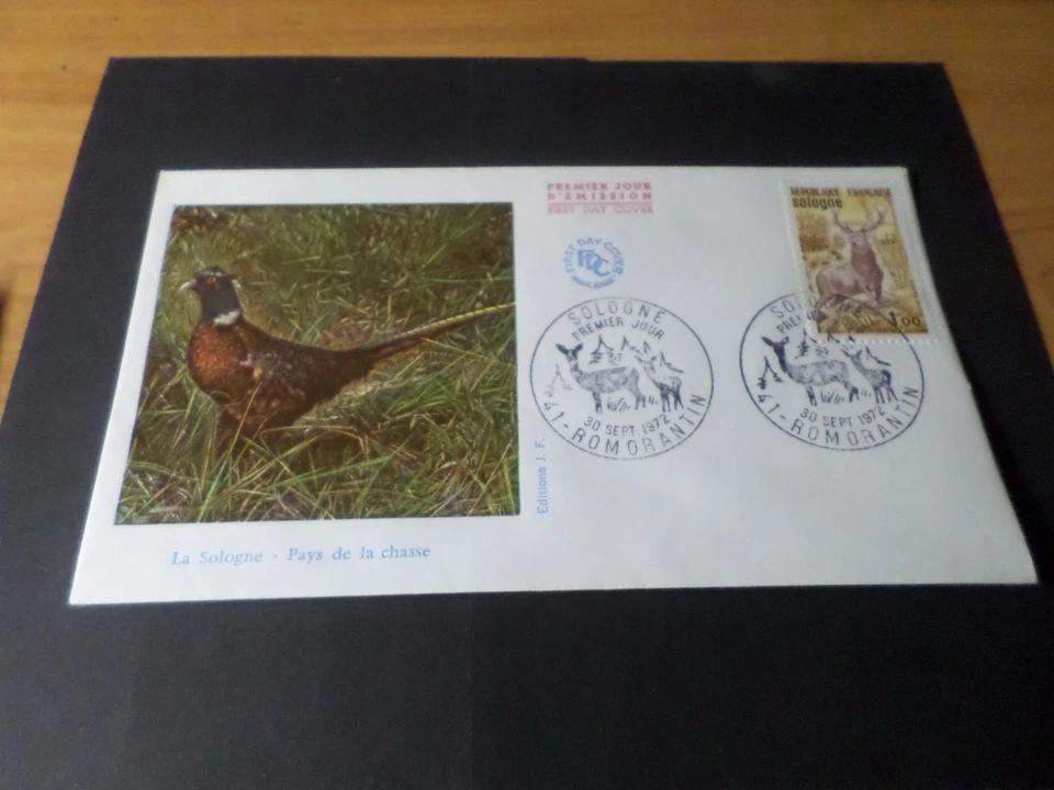 France 1972, FDC 1st Day, The Sologne, Deer, Hunting Pay, Hunt, Bird - Image 1 of 1