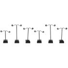  6 Pcs T- Shape Style Metal Jewelry Holder Necklace Tree Stand