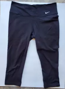 Mujer Nike Dri-Fit Negro Capri Calzas Ajustadas Talla M Medianas - Imagen 1 de 3